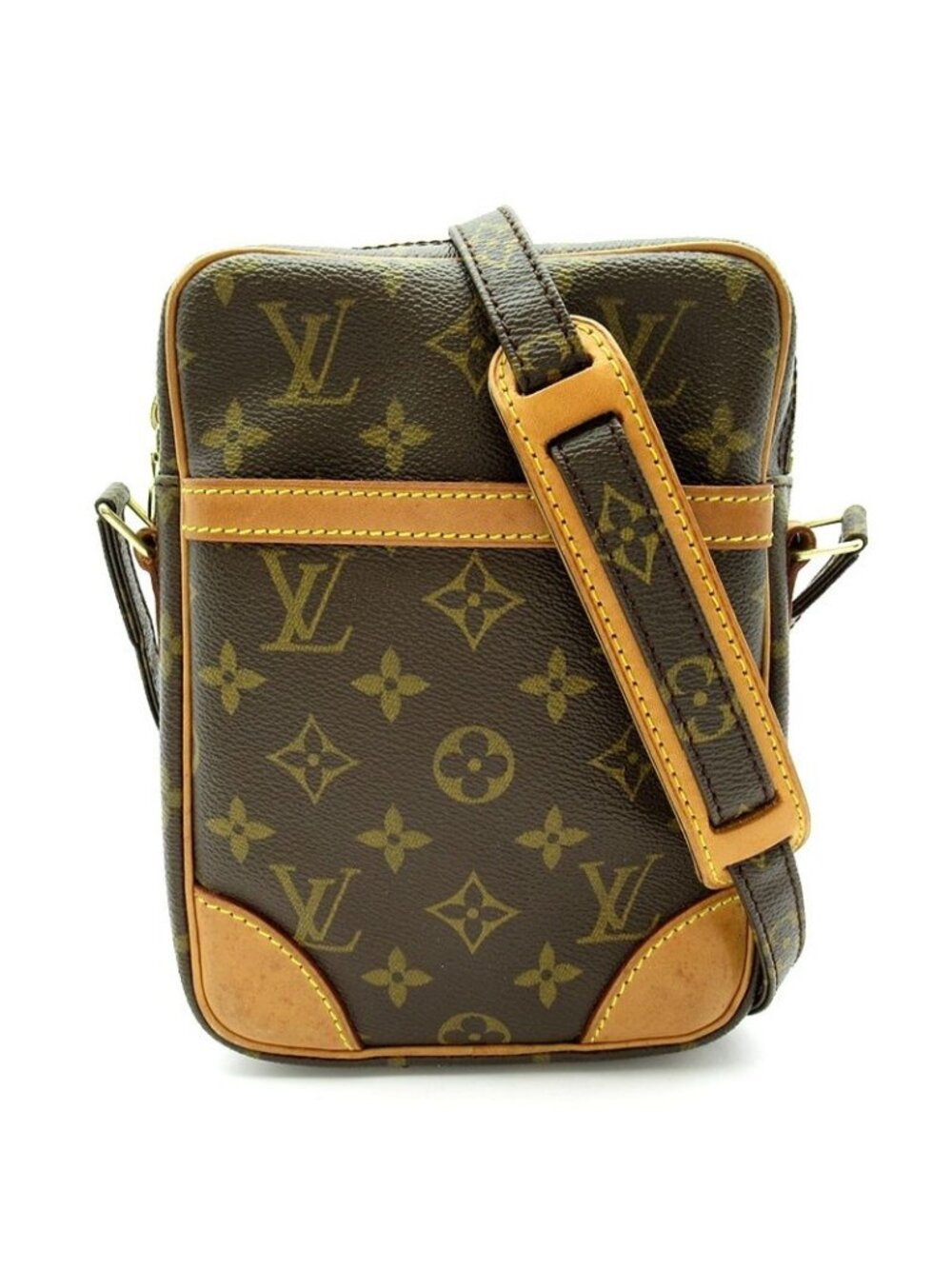 Louis Vuitton Danube Monogram Shoulder Bag Brown